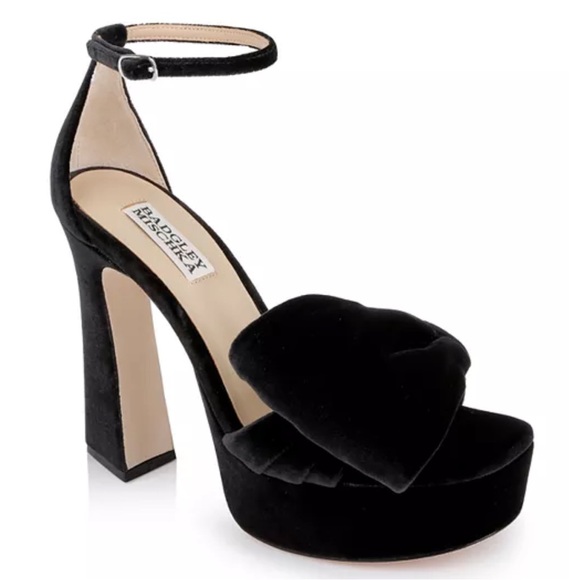 Badgley Mischka Shoes - Badgley Mischka Zoelle Ankle Strap Bow Platform High Heel Sandals Size 11